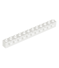 LEGO - Technic, steen 1 x 12 met gaten - White | N - Thumbnail