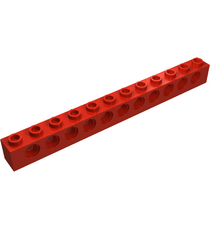 LEGO - Technic, steen 1 x 12 met gaten - Red | N - Thumbnail