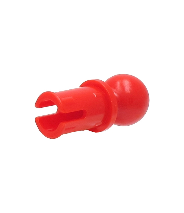 LEGO - Technic, pen met wrijvingsribben en trekbal met rond pen-gat - Red | N