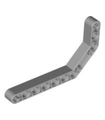 LEGO - Technic, aangepaste gebogen dubbele dikke liftarm 1 x 11,5 - Light Bluish Gray | N - Thumbnail