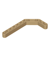 LEGO - Technic, aangepaste gebogen dubbele dikke liftarm 1 x 11,5 - Dark Tan | N - Thumbnail