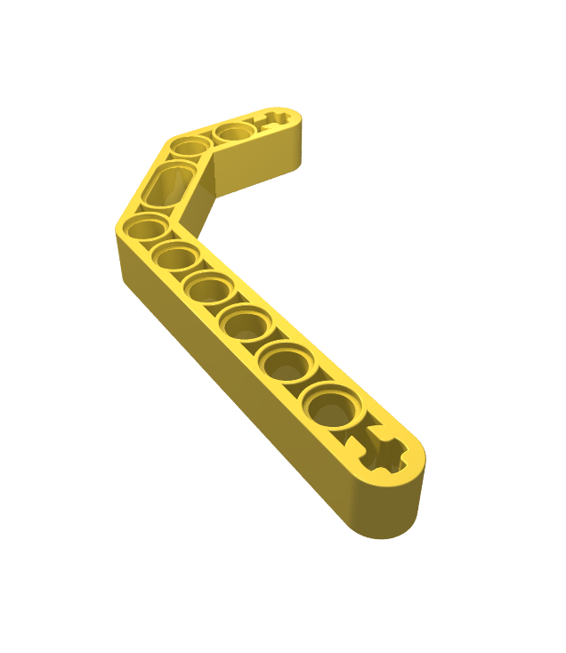 LEGO - Technic, aangepaste gebogen dubbele dikke liftarm 1 x 11,5 - Yellow | N