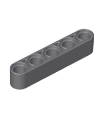 LEGO - Technic, dikke liftarm 1 x 5 - Dark Bluish Gray | N - Thumbnail