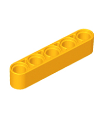 LEGO - Technic, dikke liftarm 1 x 5 - Bright Light Orange | N - Thumbnail