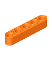 LEGO - Technic, dikke liftarm 1 x 5 - Orange | N - Thumbnail