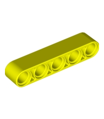 LEGO - Technic, dikke liftarm 1 x 5 - Neon Yellow | N - Thumbnail