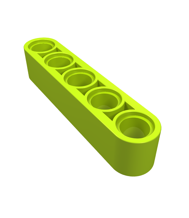 LEGO - Technic, dikke liftarm 1 x 5 - Lime | N