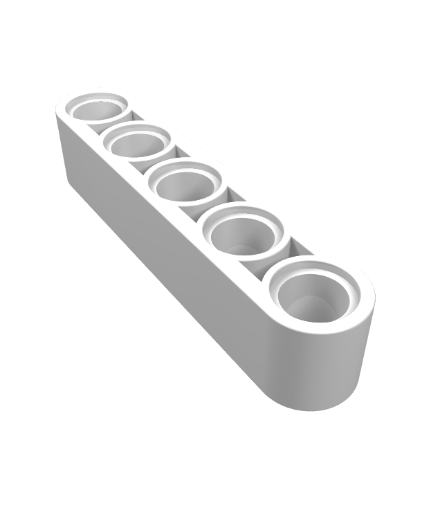 LEGO - Technic, dikke liftarm 1 x 5 - White | N