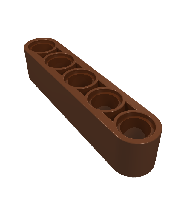 LEGO - Technic, dikke liftarm 1 x 5 - Reddish Brown | N