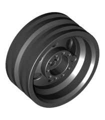 LEGO - Wiel Ø30mm x 14mm - Black | N - Thumbnail