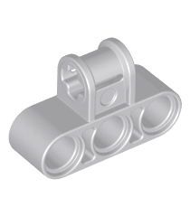 LEGO - Technic, as- en penverbinder drievoudig loodrecht - Light Bluish Gray | N - Thumbnail
