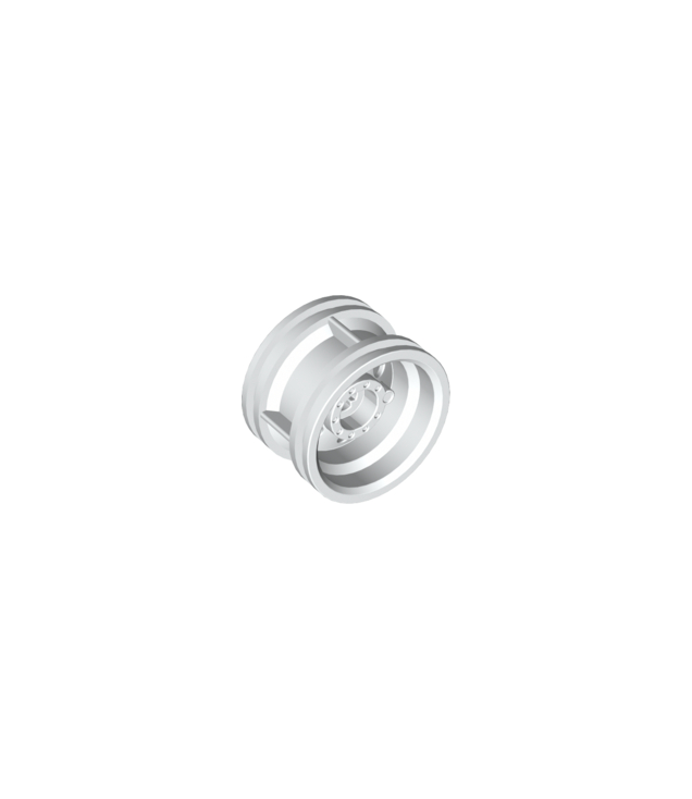 LEGO - Wiel Ø30,4mm x 20mm zonder pen-gaten, met verstevigde velg - White | N