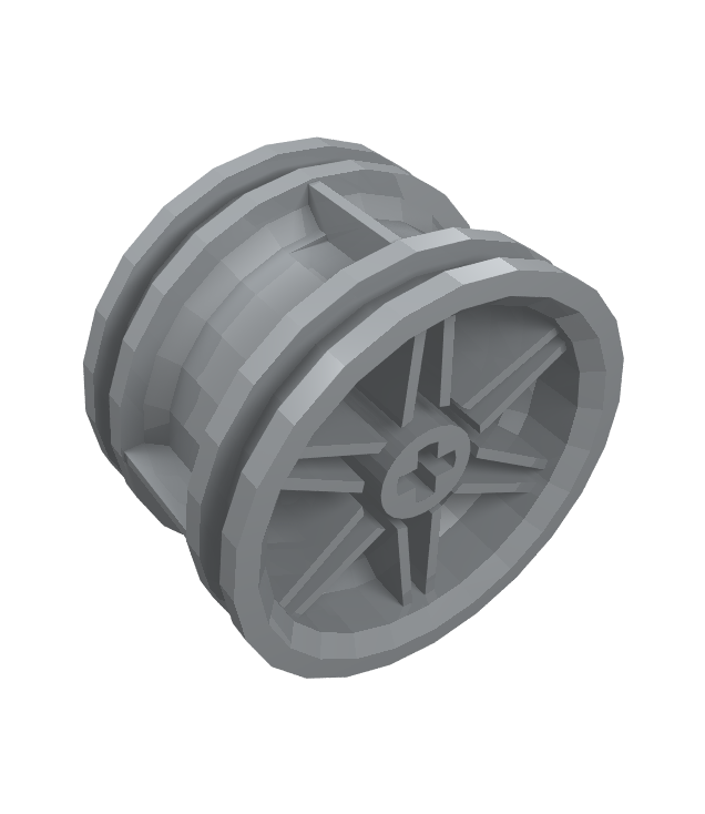 LEGO - Wiel Ø30,4mm x 20mm zonder pen-gaten, met verstevigde velg - Light Bluish Gray | N