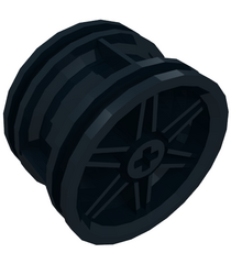 LEGO - Wiel Ø30,4mm x 20mm zonder pen-gaten, met verstevigde velg - Black | N - Thumbnail