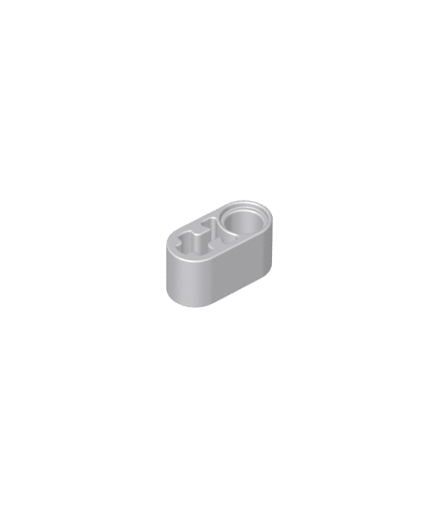 LEGO - Technic, dikke liftarm 1 x 2 met as-gat - Light Bluish Gray | N