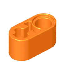 LEGO - Technic, dikke liftarm 1 x 2 met as-gat - Orange | N - Thumbnail
