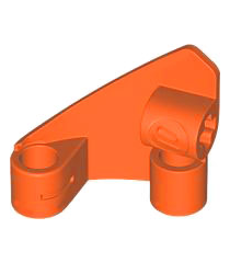 LEGO - Technic, gebogen paneel #10 3 x 3 taps toelopend rechts - Reddish Orange | N - Thumbnail