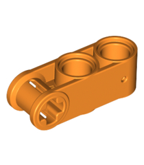 LEGO - Technic, as- en penverbinder loodrecht 3L met 2 pen-gaten - Orange | N - Thumbnail