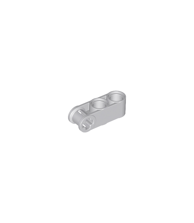 LEGO - Technic, as- en penverbinder loodrecht 3L met 2 pen-gaten - Light Bluish Gray | N