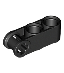 LEGO - Technic, as- en penverbinder loodrecht 3L met 2 pen-gaten - Black | N - Thumbnail