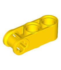 LEGO - Technic, as- en penverbinder loodrecht 3L met 2 pen-gaten - Yellow | N - Thumbnail