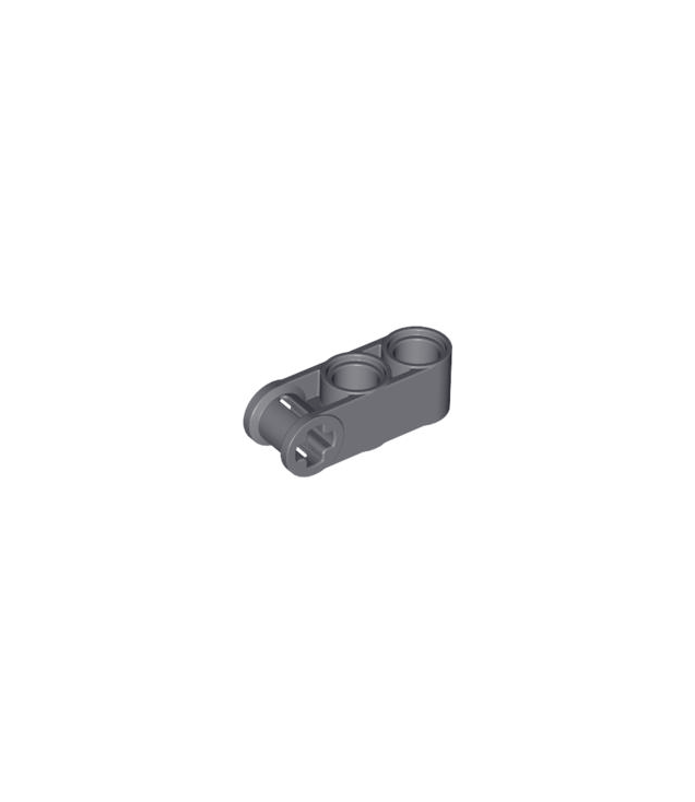 LEGO - Technic, as- en penverbinder loodrecht 3L met 2 pen-gaten - Dark Bluish Gray | N