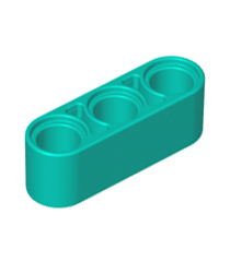 LEGO - Technic, dikke liftarm 1 x 3 - Dark Turquoise | N - Thumbnail
