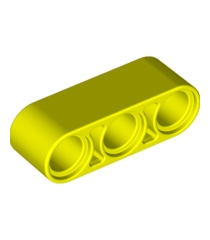 LEGO - Technic, dikke liftarm 1 x 3 - Neon Yellow | N - Thumbnail