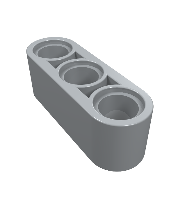 LEGO - Technic, dikke liftarm 1 x 3 - Light Bluish Gray | N