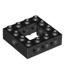 LEGO - Technic, steen 4 x 4 met open midden - Black | N - Thumbnail