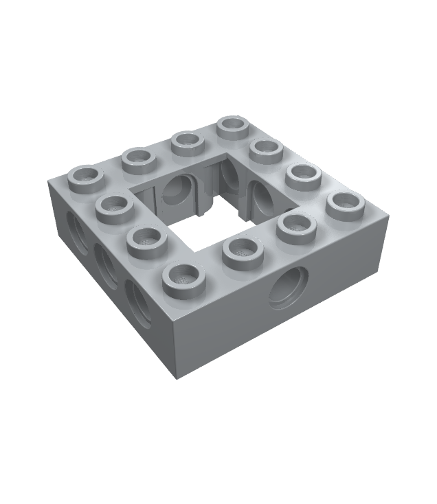LEGO - Technic, steen 4 x 4 met open midden - Light Bluish Gray | N