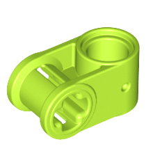 LEGO - Technic, as- en penverbinder loodrecht - Lime | N - Thumbnail