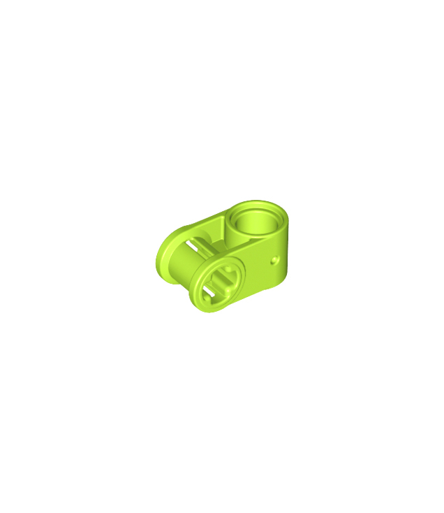 LEGO - Technic, as- en penverbinder loodrecht - Lime | N