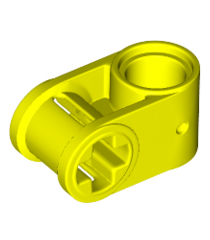 LEGO - Technic, as- en penverbinder loodrecht - Neon Yellow | N - Thumbnail