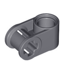 LEGO - Technic, as- en penverbinder loodrecht - Dark Bluish Gray | N - Thumbnail