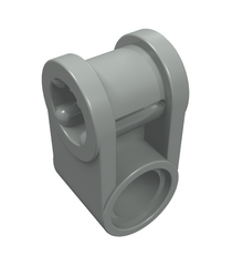 LEGO - Technic, as- en penverbinder loodrecht - Light Gray | N - Thumbnail