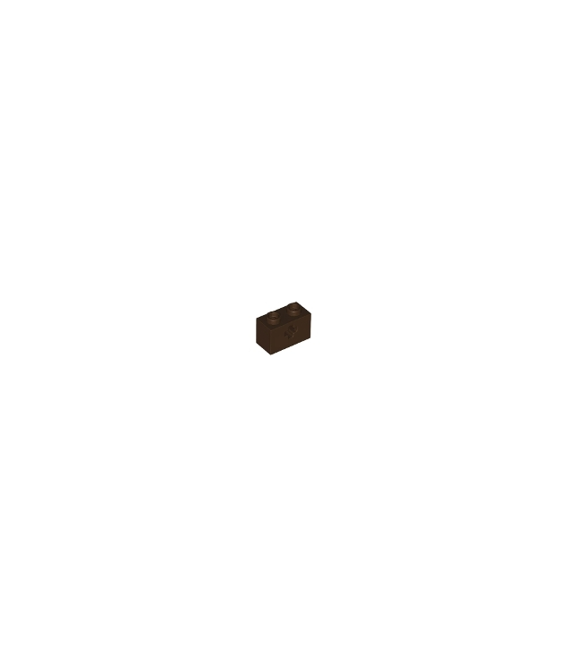 LEGO - Technic, steen 1 x 2 met as-gat - Dark Brown | N