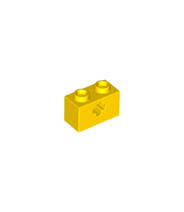 LEGO - Technic, steen 1 x 2 met as-gat - Yellow | N