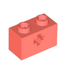 LEGO - Technic, steen 1 x 2 met as-gat - Coral | N - Thumbnail