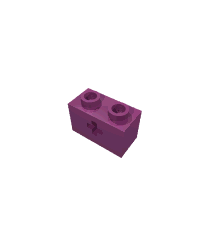 LEGO - Technic, steen 1 x 2 met as-gat - Magenta | N - Thumbnail