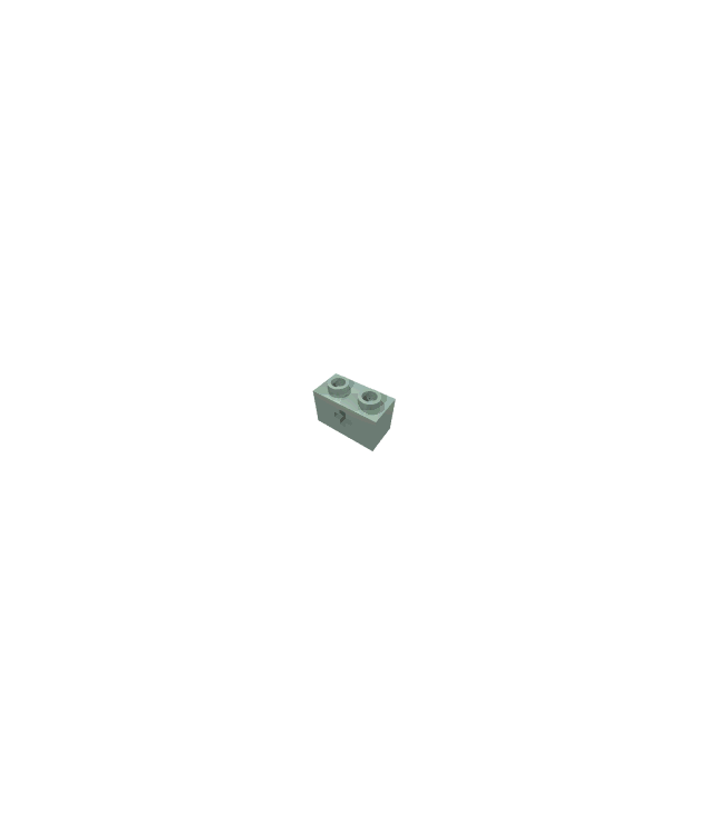 LEGO - Technic, steen 1 x 2 met as-gat - Sand Green | N