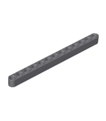 LEGO - Technic, dikke liftarm 1 x 13 - Dark Bluish Gray | N - Thumbnail
