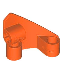 LEGO - Technic, gebogen paneel #9 3 x 3 taps toelopend links - Reddish Orange | N - Thumbnail