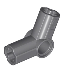 LEGO - Technic, as- en penverbinder hoek #5 – 112,5 graden - Dark Bluish Gray | N - Thumbnail