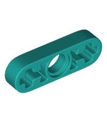 LEGO - Technic, dunne liftarm 1 x 3 met as-gaten - Dark Turquoise | N - Thumbnail