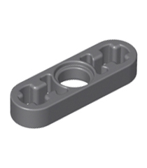 LEGO - Technic, dunne liftarm 1 x 3 met as-gaten - Dark Bluish Gray | N - Thumbnail