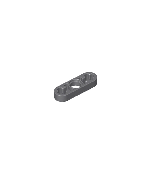 LEGO - Technic, dunne liftarm 1 x 3 met as-gaten - Dark Bluish Gray | N