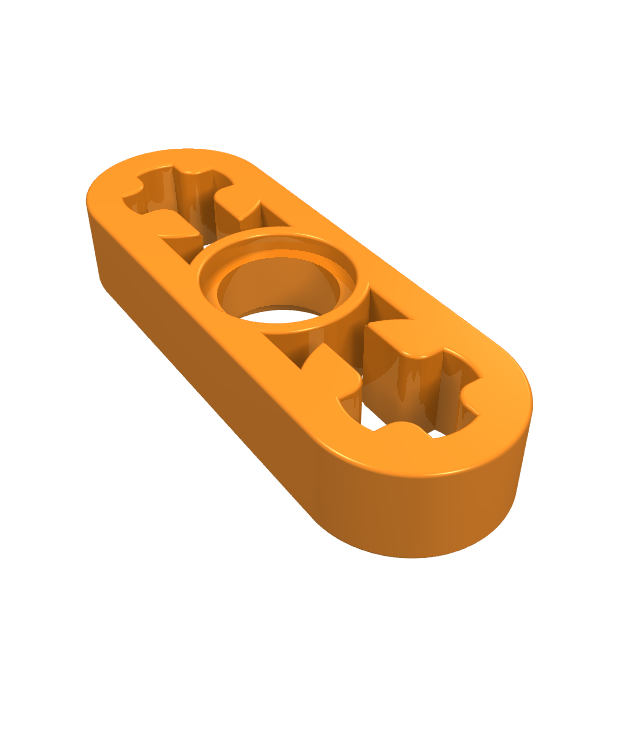 LEGO - Technic, dunne liftarm 1 x 3 met as-gaten - Orange | N