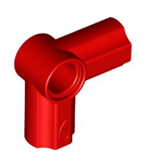 LEGO - Technic, as- en penverbinder hoek #6 – 90 graden - Red | N - Thumbnail