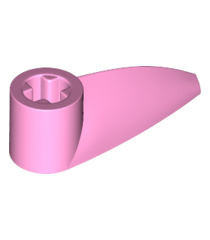 LEGO - Bionicle tandstuk 1 x 3 met as-gat (Bohrok-oog) - Bright Pink | N - Thumbnail